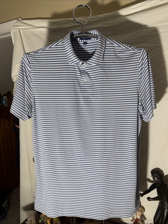 Peter Millar Other - Peter Millar Navy and White Striped Polo